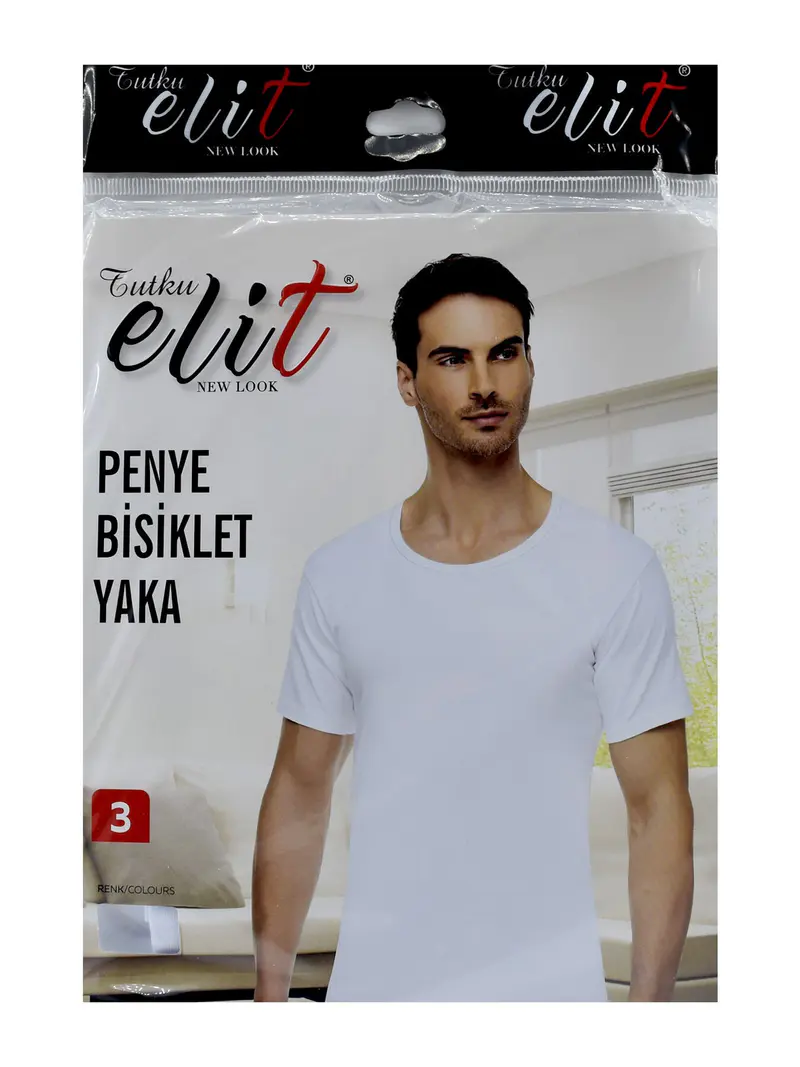 Tutku Tutku Elit 1002 Erkek Penye Bisiklet Yaka Fanila
