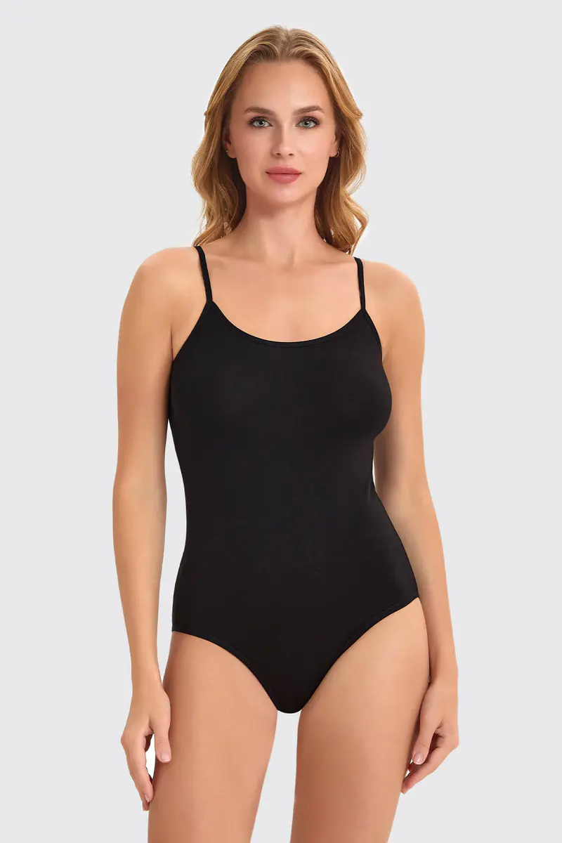 Berrak Berrak 8069 Kadın Modal Çıtçıtlı (Kancalı) Body — Siyah