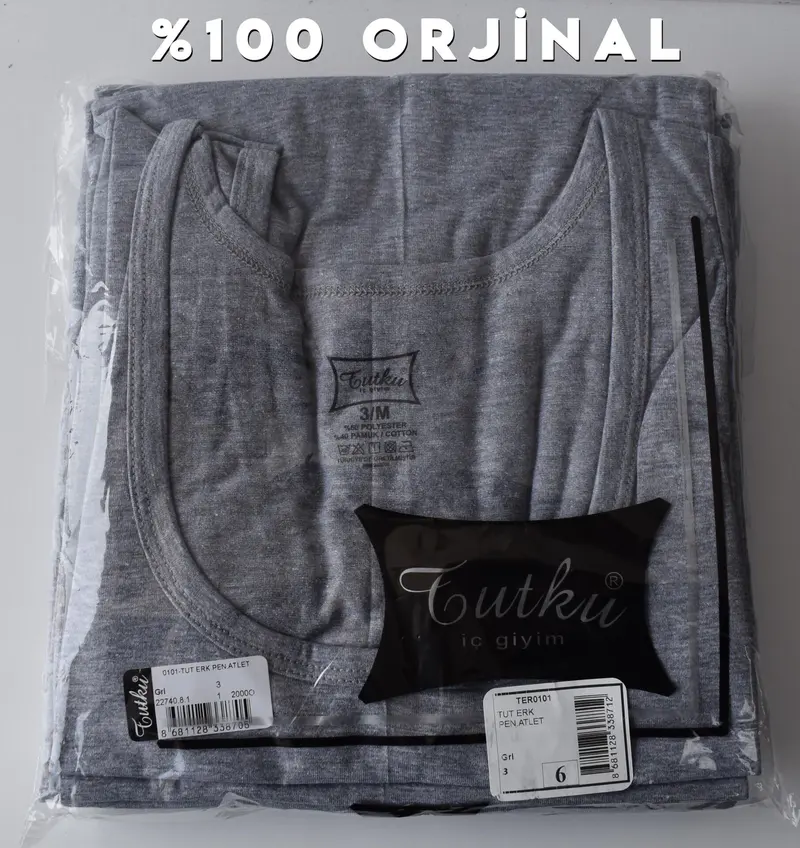 Tutku Tutku 0101 Erkek Renkli Penye Atlet 6'lı