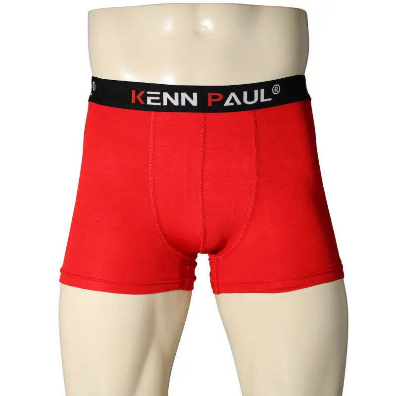 Kenn Paul Erkek Kırmızı Premium Bambu Boxer |Konfor Boxer| Kaliteli Boxer