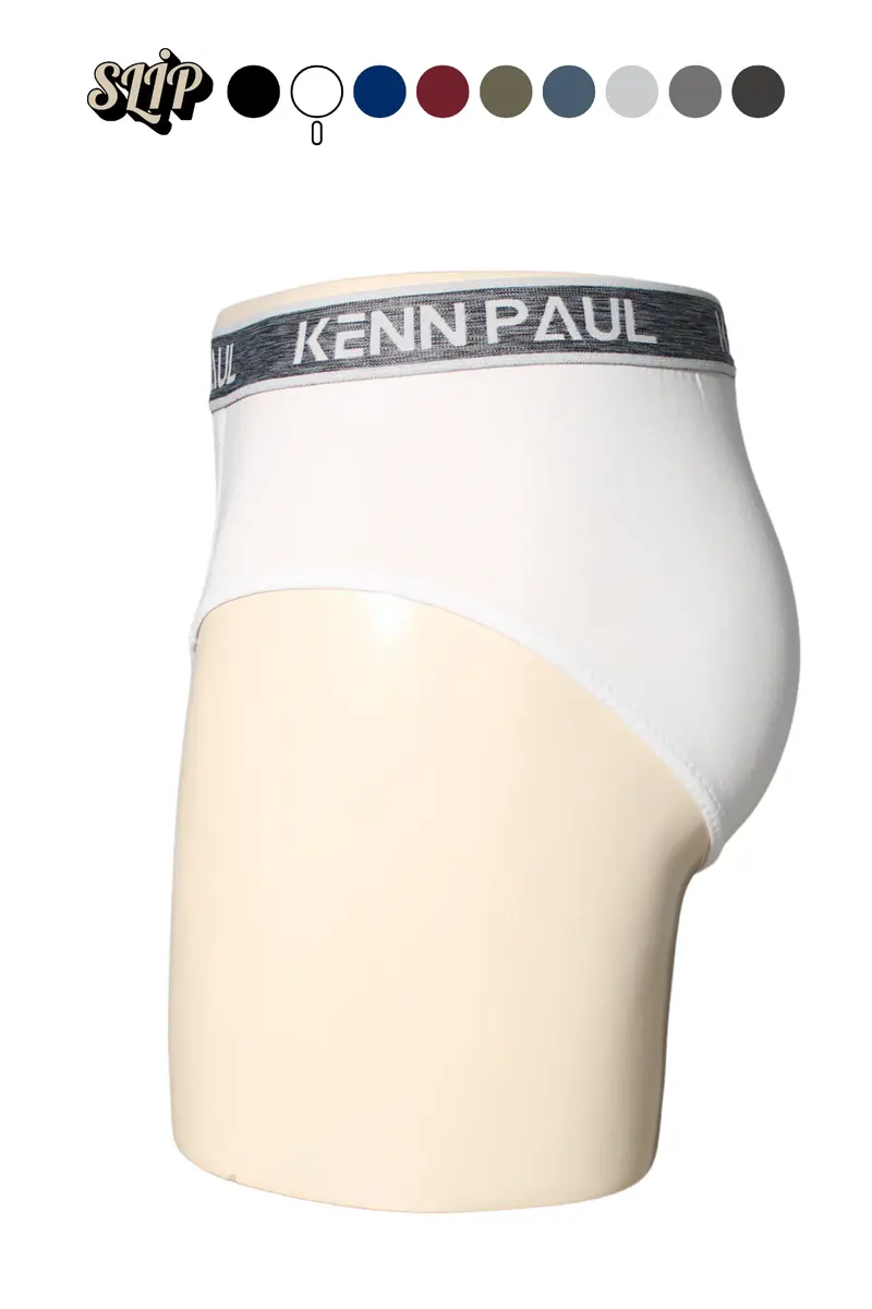 Kenn Paul Erkek Düz Pamuklu Beyaz Boxer | Slip Boxer