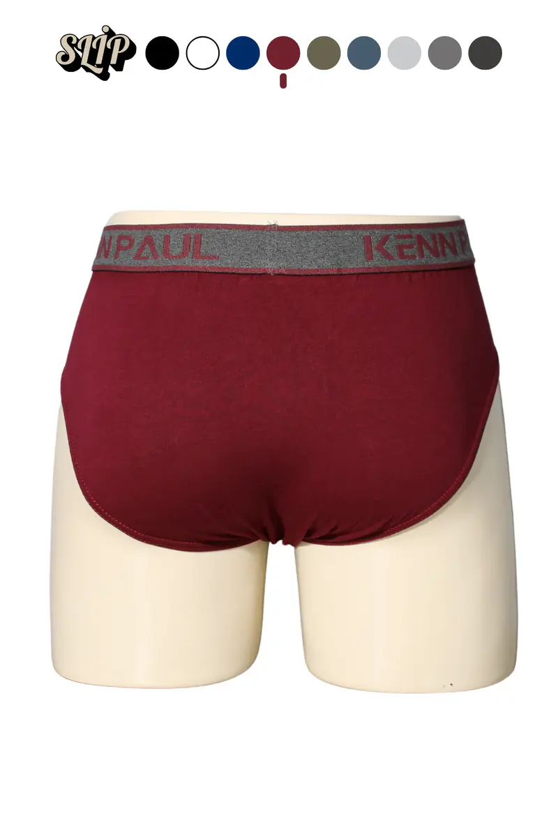 Kenn Paul Erkek Düz Pamuklu Bordo Boxer | Slip Boxer
