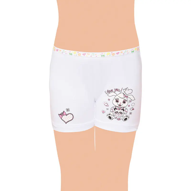 Tutku Tutku 0181 Elestan Baskılı Kız Çocuk Boxer Şort 6'lı