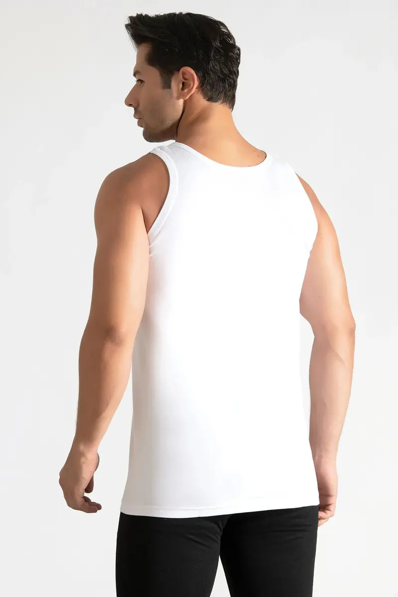 Tutku Tutku 0102 Erkek Beyaz Ribana Atlet 6'lı