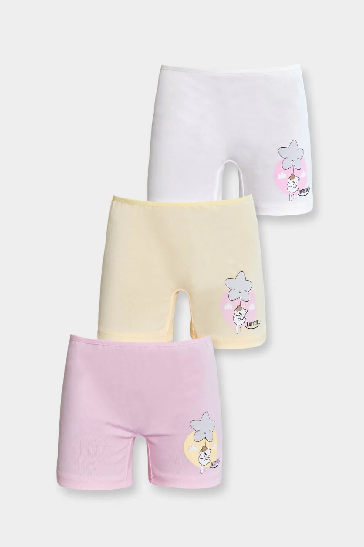 Berrak Berrak 5632 Kız Çocuk 3'lü Boxer