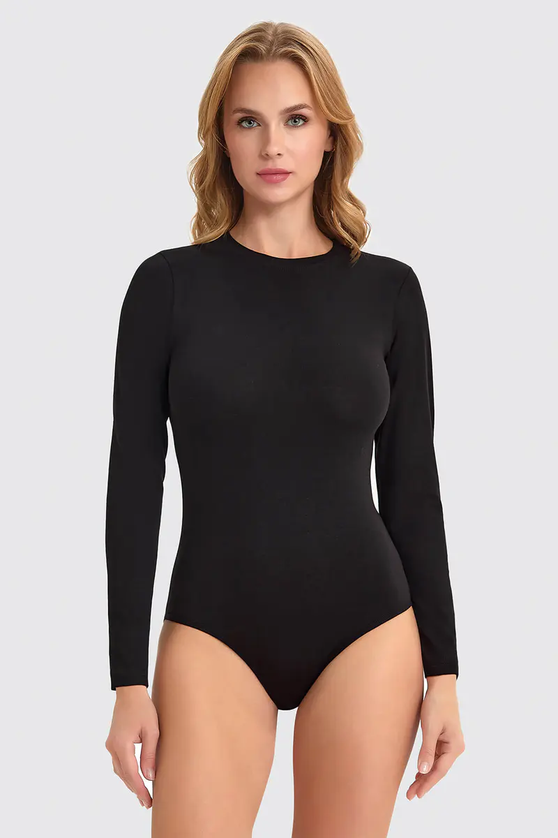 Berrak Berrak 2107 Kadın Çıtçıtlı (Kancalı) Body — Siyah