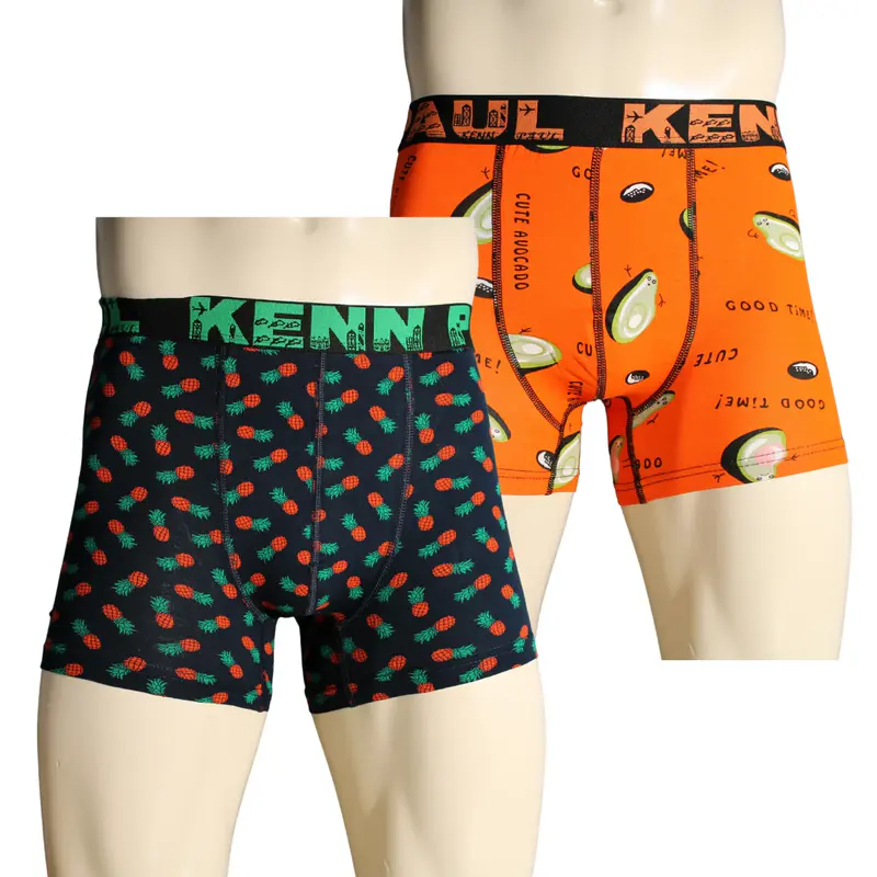 Kenn Paul 2'li Erkek Desenli Pamuklu Lüks Boxer