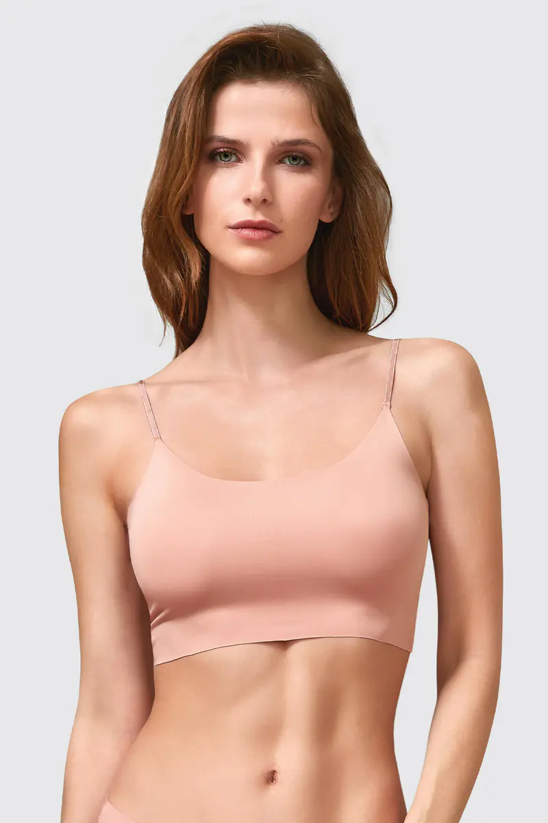 Berrak Berrak 2648 Kadın Lazer Kesim Crop — Pudra