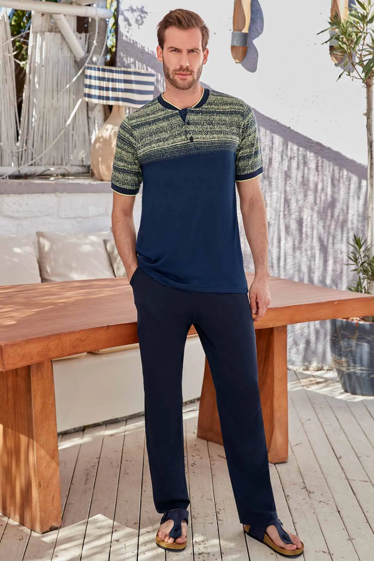 Berrak Berrak 9084 Erkek Pijama Takımı — Sarı