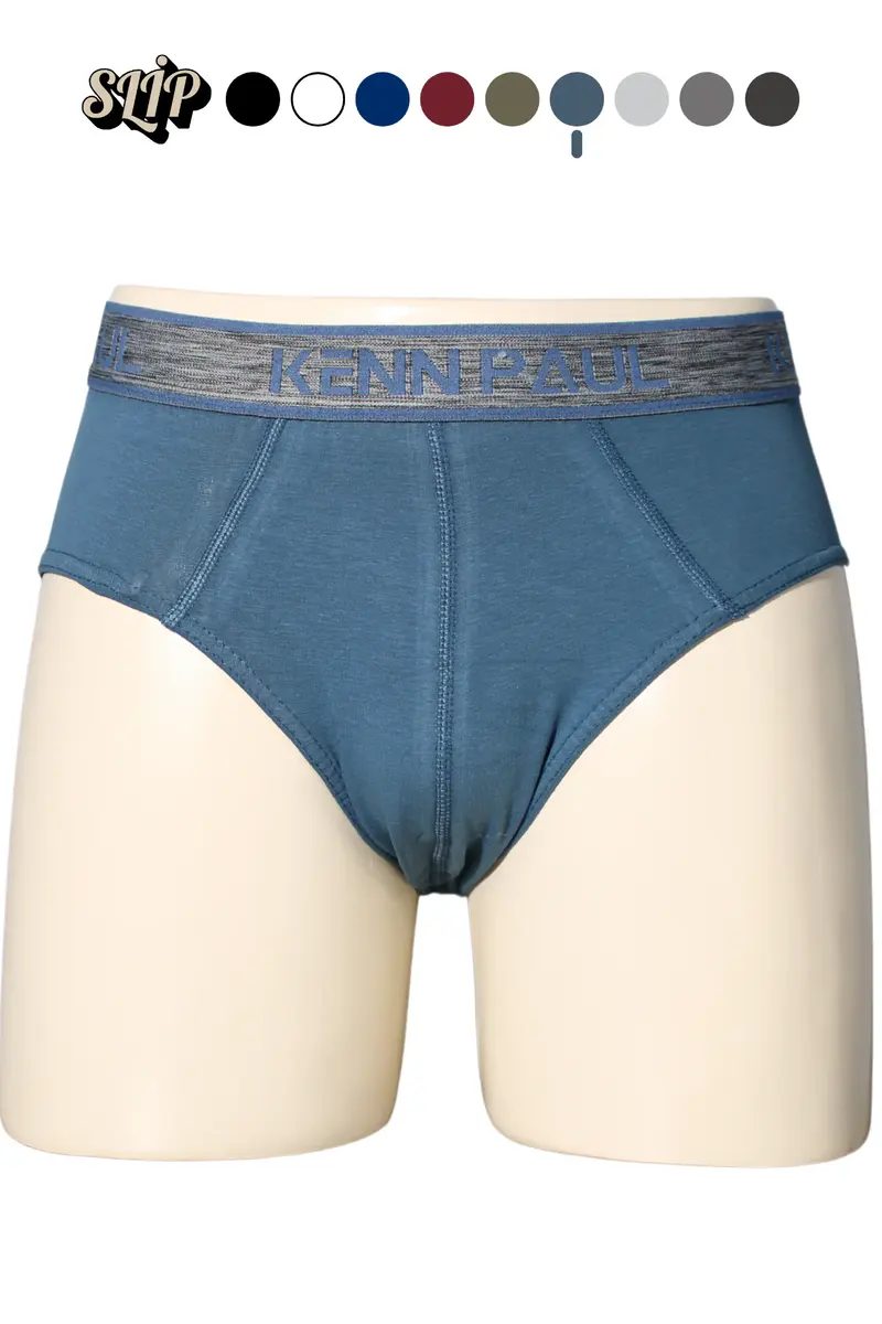 Kenn Paul Erkek Düz Pamuklu İndigo Boxer | Slip Boxer