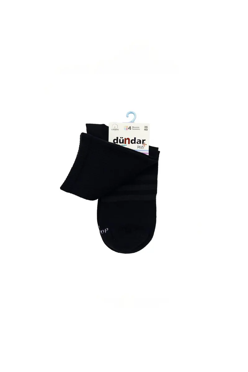 Dündar Çorap 4 Mevsim 12'li Unisex Pamuklu Sports Çorap 36-40 — Siyah