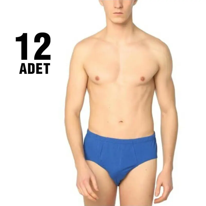 Seher Yıldızı Seher 0005 Renkli Erkek Penye Slip Külot 12'li