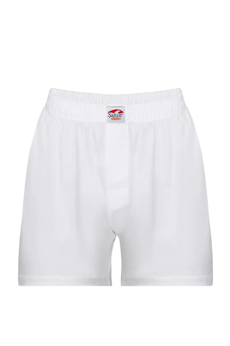 Şahin Erkek 3'lü Paket %100 Pamuk Boxer — Beyaz
