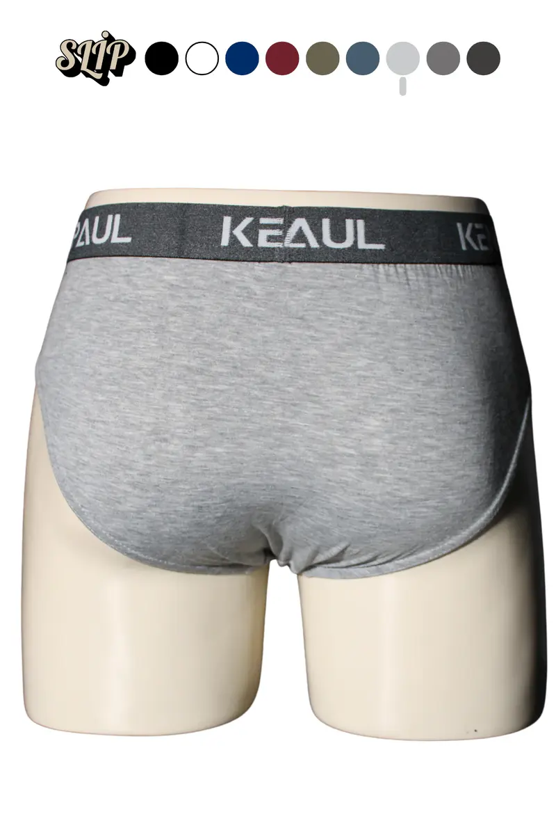 Kenn Paul Erkek Düz Pamuklu Gri Boxer | Slip Boxer