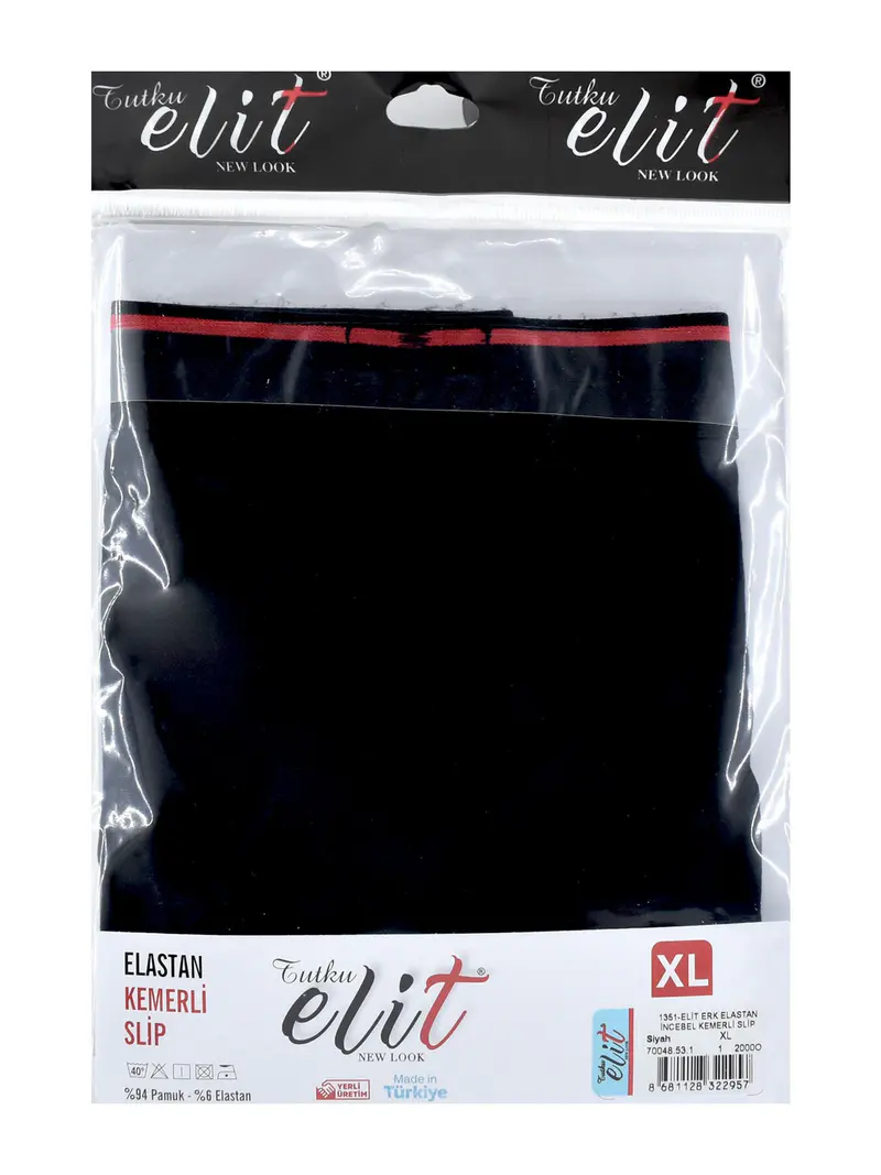 Tutku Tutku Elit 1351 Elestan Erkek İnce Bel Kemerli Slip Külot