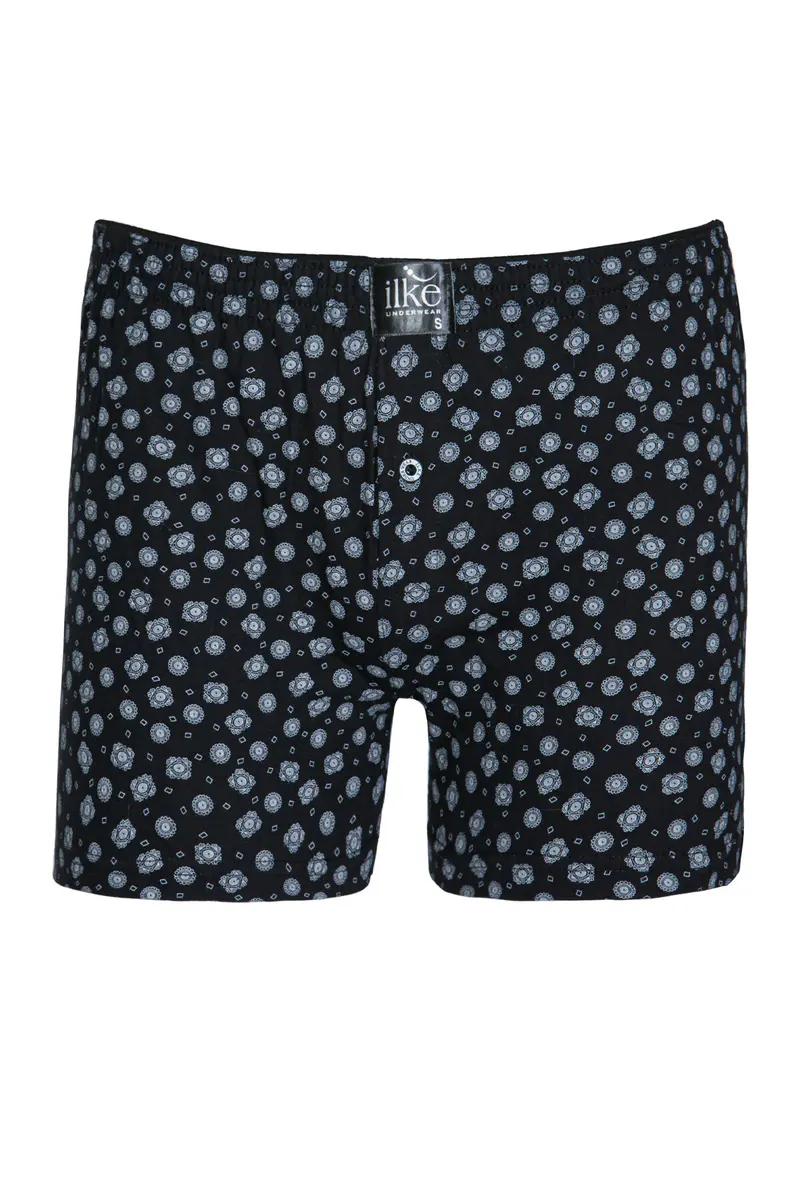 İlke %100 Pamuk Desenli Havlu Bel Boxer