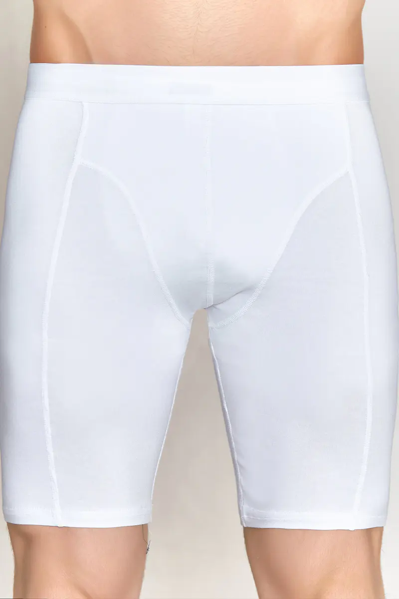 Berrak Berrak 1125 Erkek Uzun Boxer — Beyaz