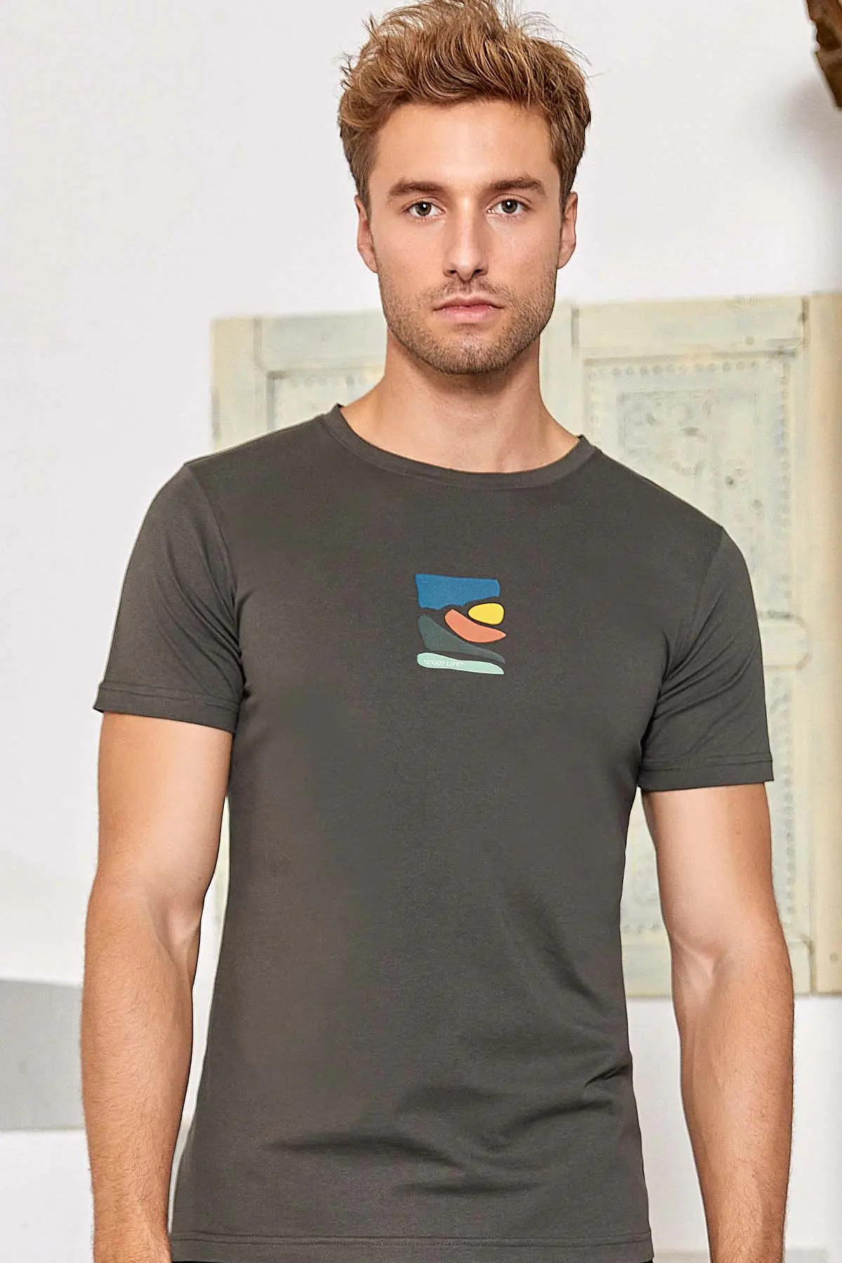 Berrak Berrak 4109 Erkek T-Shirt — Haki