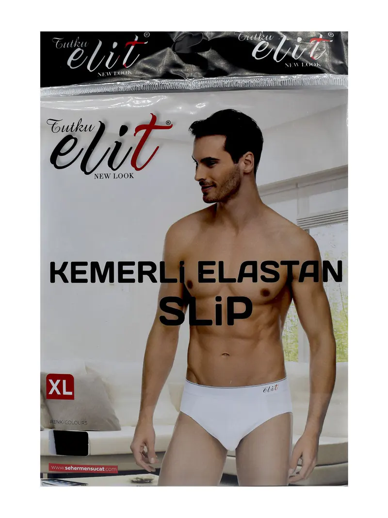 Tutku Tutku Elit 1351 Elestan Erkek İnce Bel Kemerli Slip Külot