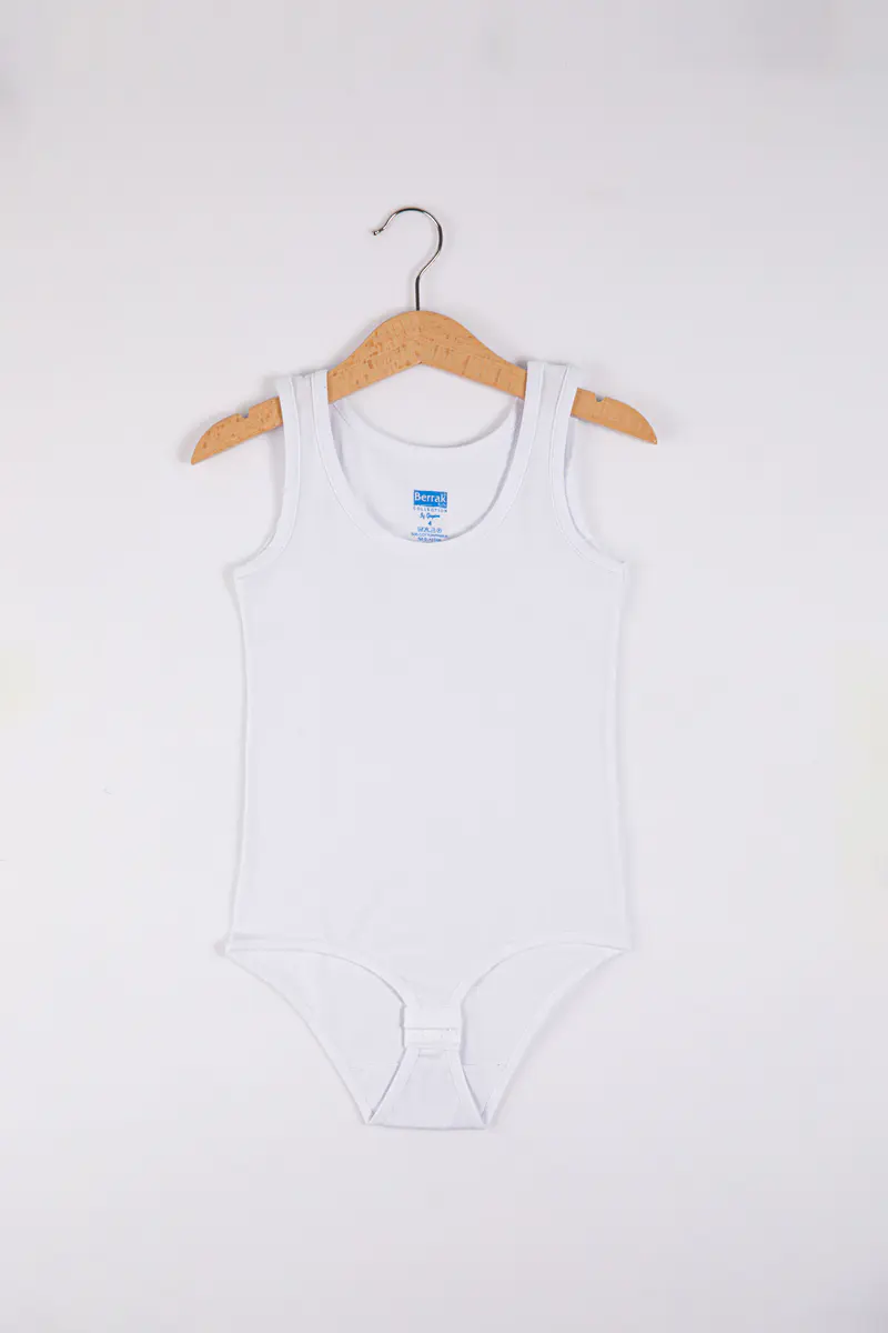 Berrak Berrak 2538 Kız Çocuk Çıtçıtlı (Kancalı) Body — Beyaz