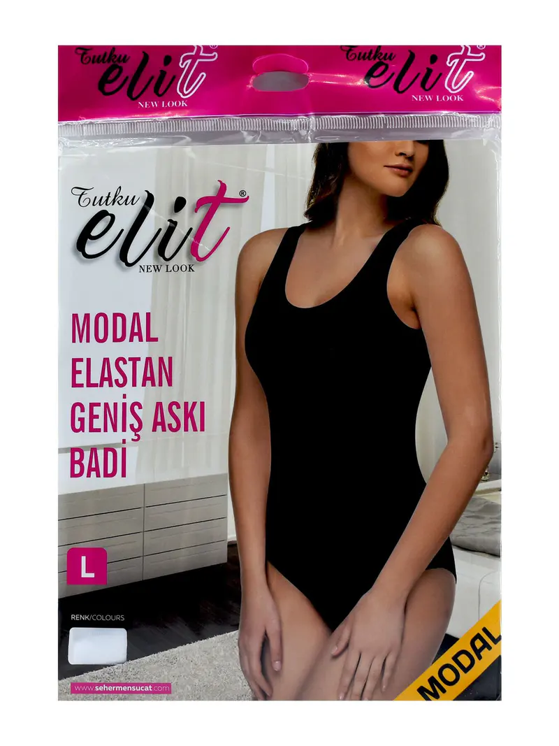 Tutku Tutku Elit 2005 Modal Elestan Bayan Geniş Askılı Çıtçıtlı Body (Kancalı)