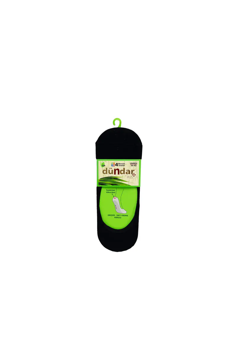 Dündar Çorap 4 Mevsim 12'li Unisex Bambu Babet 36-40 Çorap