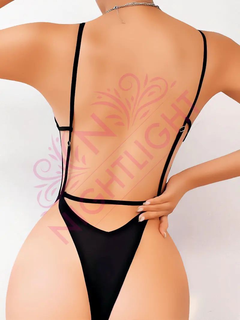 NightLight Nightlight Sırt Dekolteli Çekici Fantazi Body