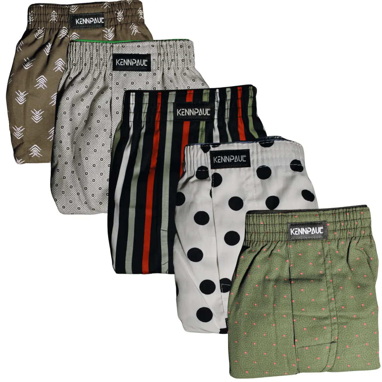 Kenn Paul 5'li Erkek Poplin Boxer %100 Pamuk XL