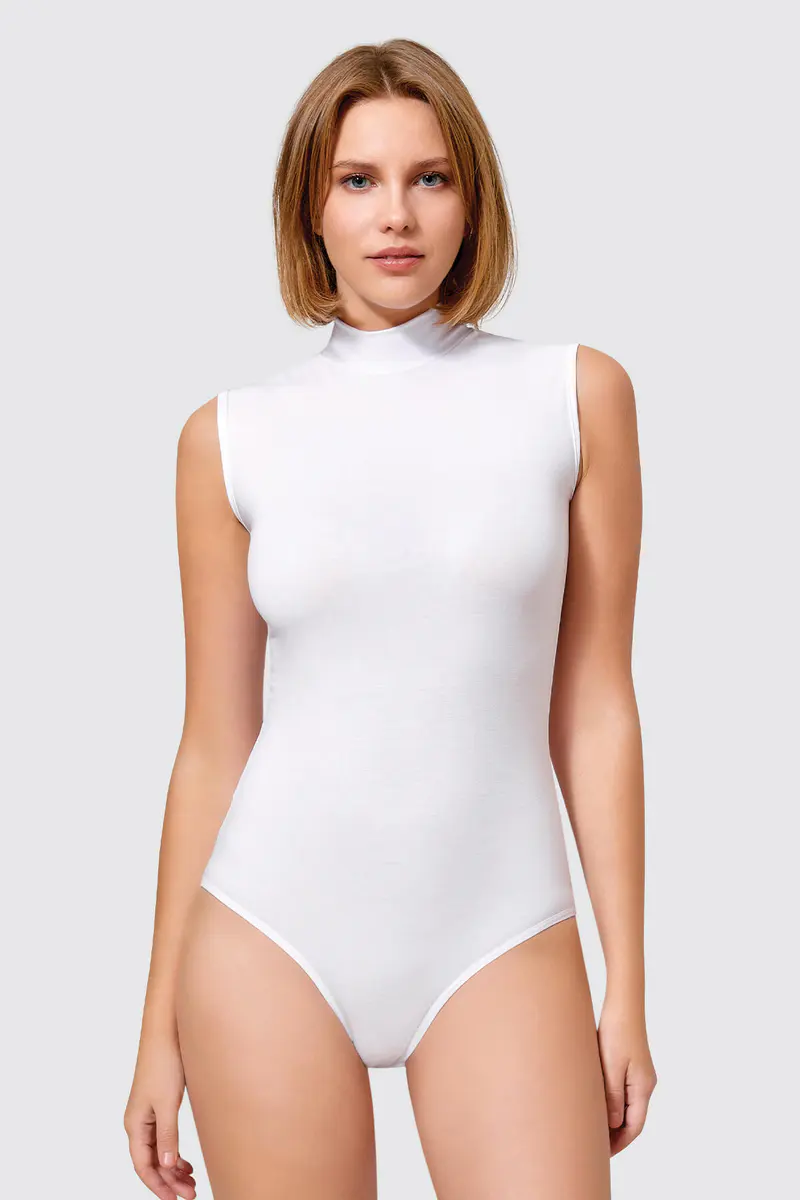 Berrak Berrak 7025 Kadın Çıtçıtlı Body — Beyaz