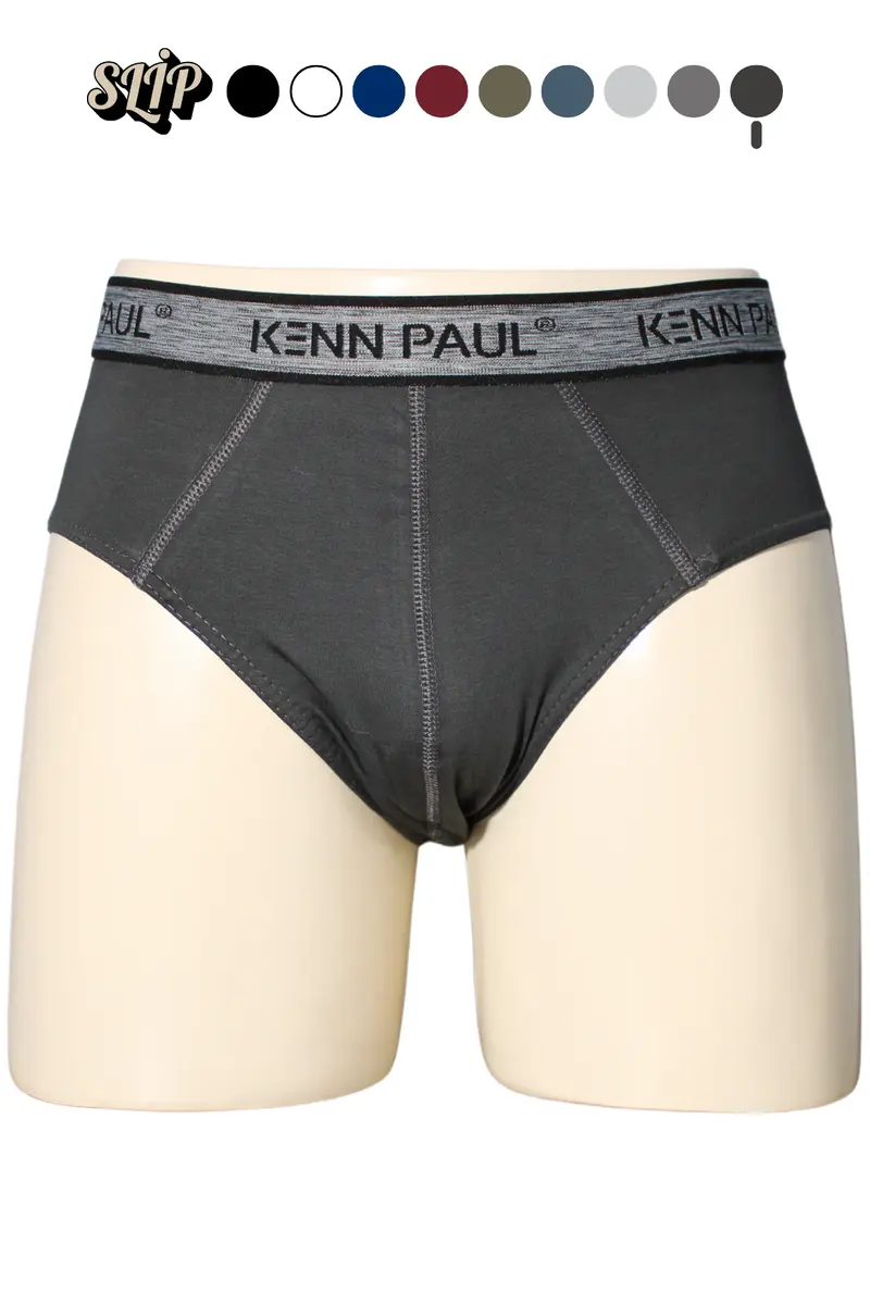 Kenn Paul 3'lü Erkek Düz Pamuklu Koyu Renk Boxer | Slip Boxer