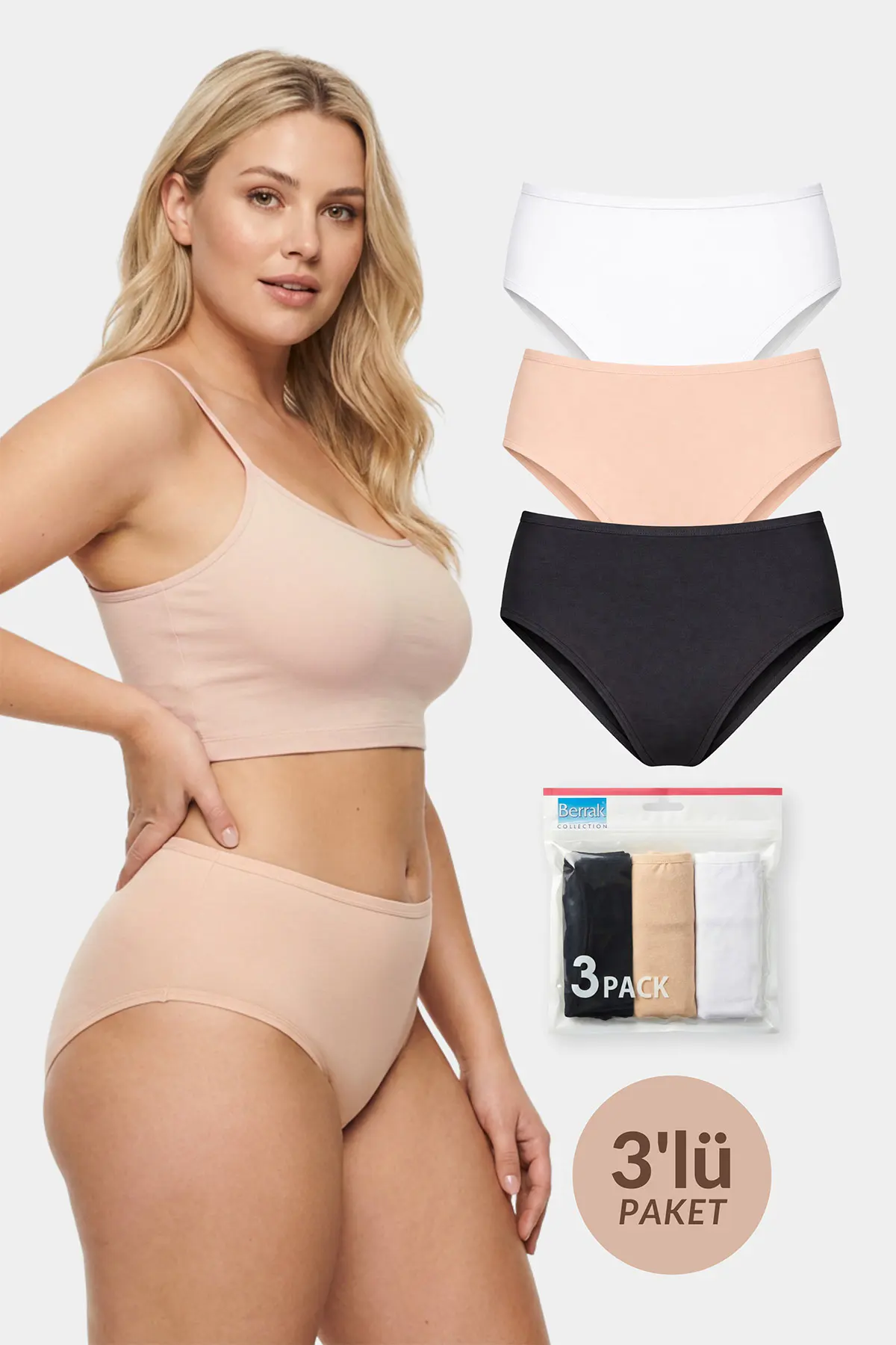 Berrak Berrak 12010 Kadın 3'lü Bato Külot