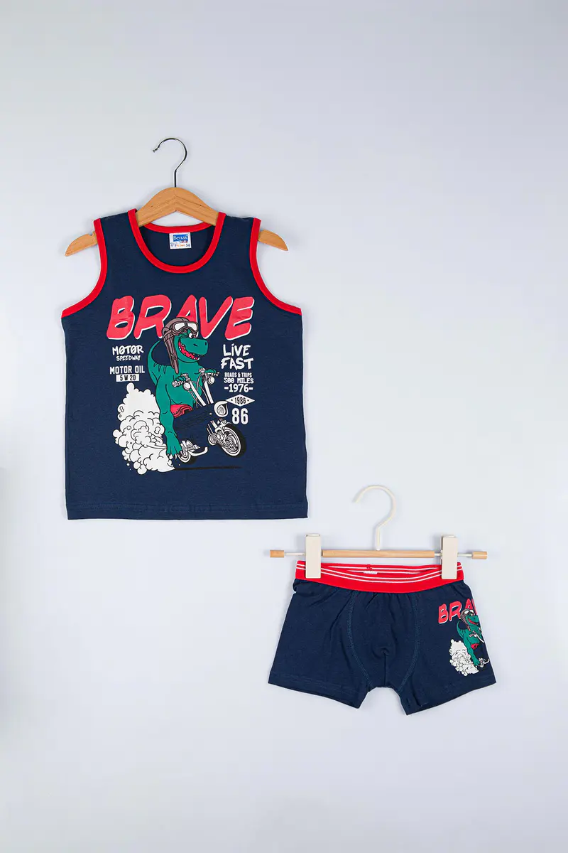 Berrak Berrak 5361 Erkek Çocuk Boxer Takım — Lacivert