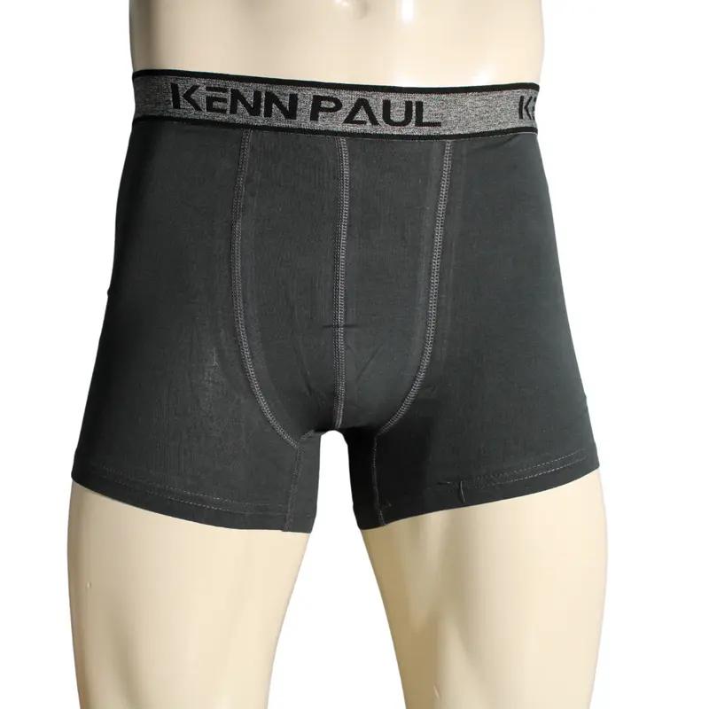 Kenn Paul S->6XL Füme Düz Pamuklu Boxer |Büyük Beden| Yumuşak Dayanıklı