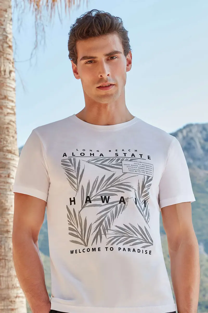 Berrak Berrak 4101 Erkek T-Shirt — Beyaz