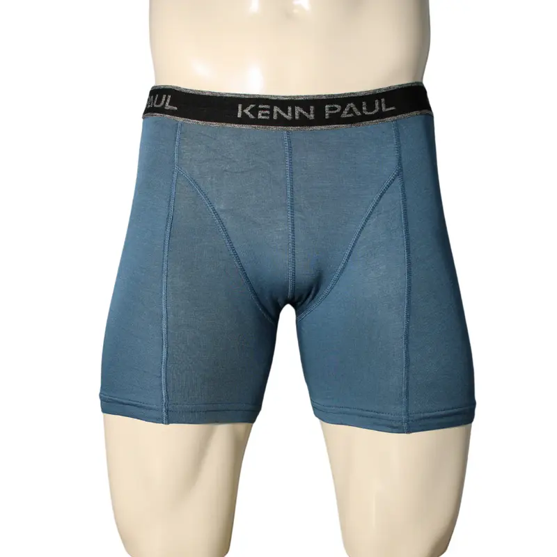 Kenn Paul Bambu Uzun Paçalı Sporcu Boxer -İndigo, Nefes Alır, Konforlu