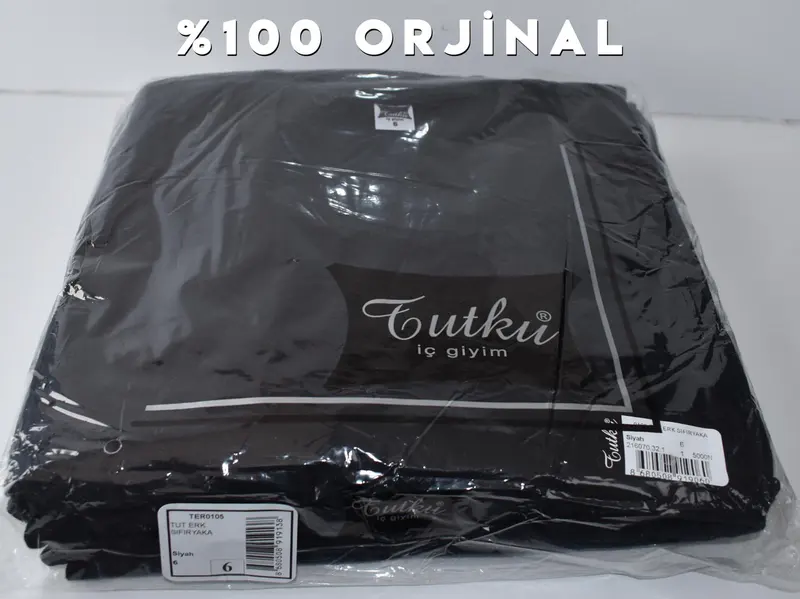 Tutku Tutku 0105 Erkek Renkli Penye Sıfır Yaka Fanila 6'lı