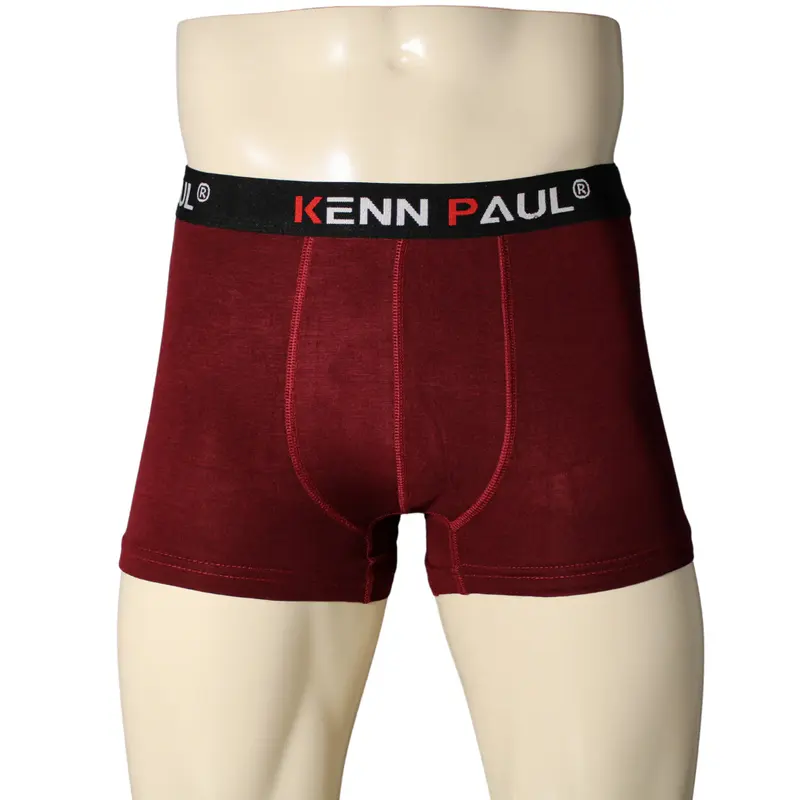 Kenn Paul Erkek Bordo Bambu Boxer |Rahat Kumaş| Premium Boxer