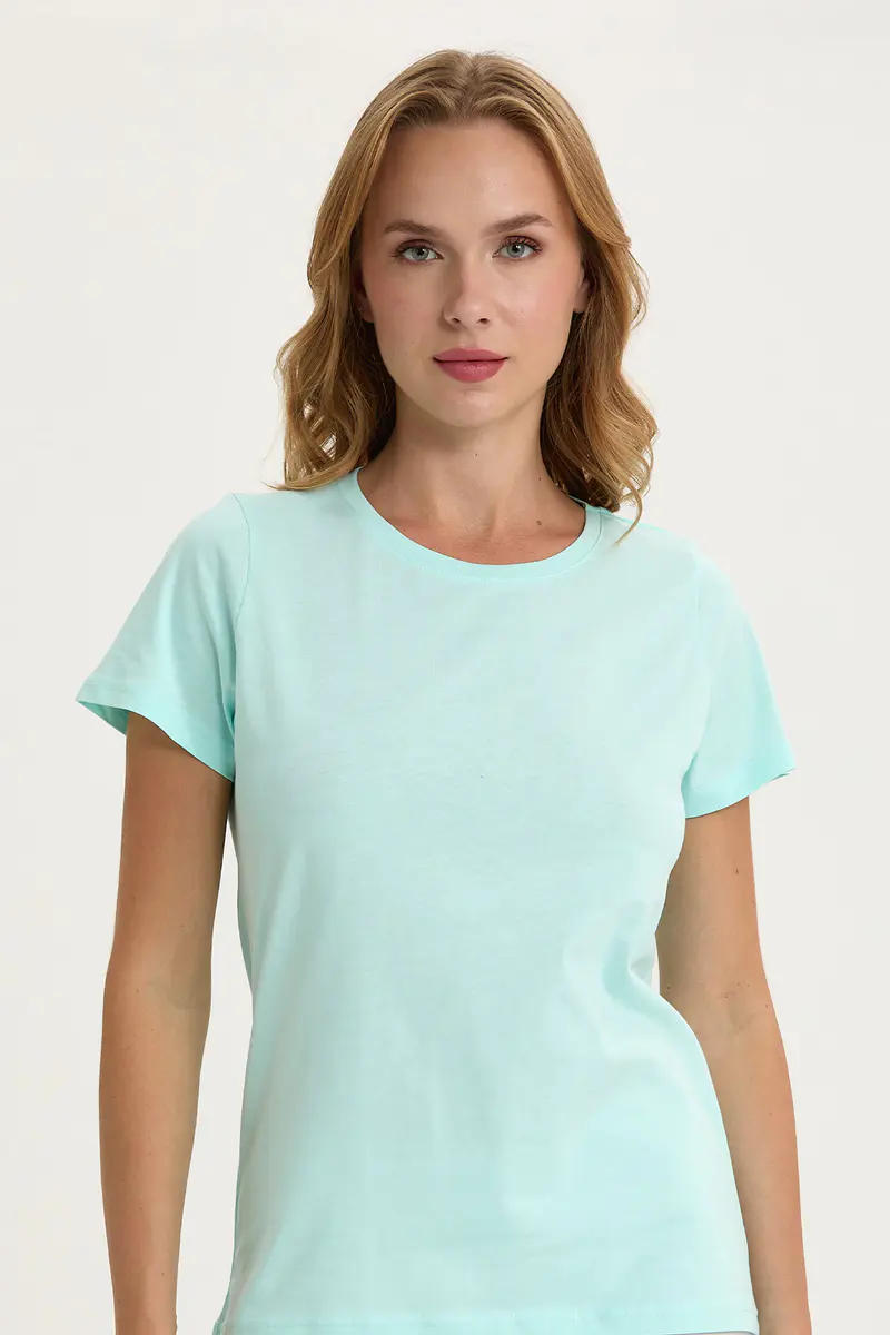 Berrak Berrak 8133 Kadın T-Shirt — Mint
