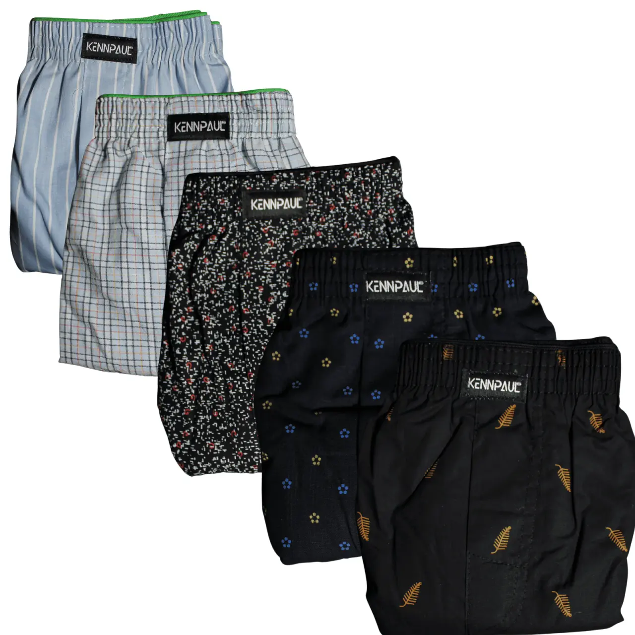 Kenn Paul 5'li Erkek Poplin Boxer %100 Pamuk 2XL
